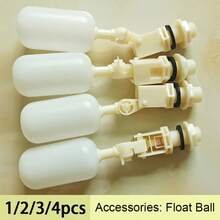 1/2/3/4pcs Cattle Drinking Bowl Accessories Floating Ball, Horse Stainless Steel Drinking Bowl Accessories Ball, Animal Drinking Bowl Accessories Floating Ball Valve Stable Water Floating Ball Valve Shut-Off, 1/2 Inch Stainless Steel Automatic Waterer, Stainless Steel Waterer Accessories, Plastic Floating Ball, Fill Water Trough, Suitable For Horses, Cattle, Sheep, Pigs And Dogs Water Floating Ball Valve