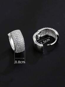 Luxury Bahia Cord Chain Necklace With Ice Cross Pendant Studded With Shiny Diamond Unisex Jewelry For Men And Women Accessories Jewelry - Hoa tai bạc - Xem 3