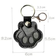 Cute Dog Paw Keychain, Cartoon Pet Hair Storage Leather Case Portable Pet Hair Memorial Keychain Pendant,Christmas,Christmas Decorations