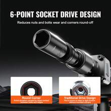 360 Degree Rotating Impact Socket Set, 14 Piece, 3/8 In. Drive, 6 Point Socket Set - 14 piezas 360 grados - 查看 4