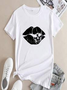2025 Champion Tank Davis All Match American Fashion Brand Printed Men's And Women's Loose Summer Loose Short Sleeve T Shirt - 白色 - 查看 1
