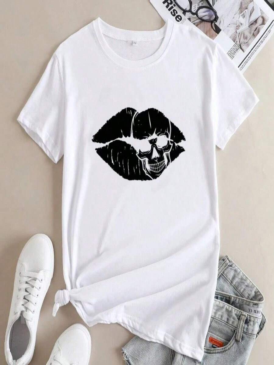 2025 Champion Tank Davis All Match American Fashion Brand Printed Men's And Women's Loose Summer Loose Short Sleeve T Shirt - 白色 - 查看 1