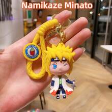 bandai 1 件钥匙扣 - 动漫人物包饰，饰有佐助、卡卡西、水门、鼬，非常适合背包、钱包、汽车钥匙、钱包链、角色扮演活动、生日派对礼物、动漫迷礼物、日本漫画收藏品