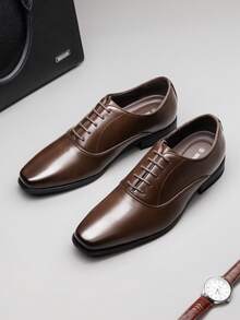 Men's Oxfords Dress Shoes For Bussiness  Wedding Classic & Formal Valentine's Day & Father's Day Gifts  Coffee Brown Shoes - 咖啡棕 - 查看 2