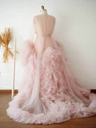 Elegant High-End Nine-Tailed Fox Performance Dress, Bridal Robe, Bridesmaid Dress, Sleepwear