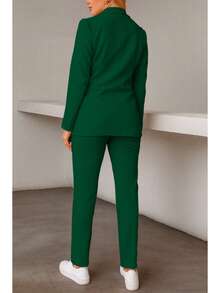 Women Suit Sets - Dark Green - View 3