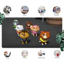 1pc  Cartoon Characters Mouse Pad - Non- Rubber Base, Washable Desk Mat For Office & Gaming, Vibrant  Artwork Premium Computer Accessory, Mouse Pads For Desk, Gaming Mousepad