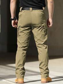 Pantalones tácticos compuestos para hombre X9, con bolsillos laterales con solapa y cierres con cremallera. - Verde - Ver 4