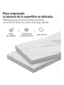 Juego De 2 De Mesa De Centro De Marmol Para Sala Muebles - Blanco - Ver 3