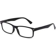 Lens Rectangle Frame Non Prescription Glasses - Fashion - màu đen - Xem 4