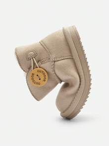 Balabala Botas de nieve hasta la pantorrilla para niños 2025, zapatos de invierno con forro de felpa gruesa para niños y niñas