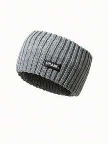 1 Pacote de Faixa de Cabelo Feminina Casual, Quente e Elegante, Feita de Lã Tricotada em Cor Sólida, Acessório de Cabelo para Mulheres