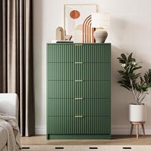 BVFUKA 5 Drawer Dresser For Bedroom, Tall Dresser Chest Of Drawers With Gold Handles, 32 Inch Wide Nightstand With For Bedroom, Living Rooms, Offices, And Entryways, Green - 綠色 - 查看 2