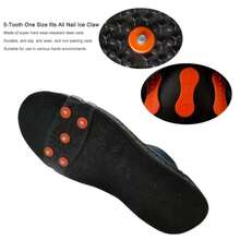 1-3Pairs 5-Stud Snow Ice Claw Climbing Anti-Slip Spikes Grips Crampon Cleats Sport Shoes Cover For Walking Hiking Boots 26-45