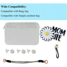 GBYAN Silicone Phone Holder With Charms For Bogg BagZipper Phone Case With Handle Beach Tote Bag Accessories Insert Wallet With Key Holder Gray - 灰色的 - 查看 5