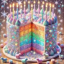 1 pieza Kit de pintura de diamantes 5D - Pastel de cumpleaños, mosaico de punto de cruz de diamante redondo completo de acrílico, regalo perfecto para el hogar y decoración de oficina, ideal para adultos y principiantes