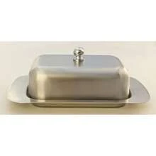 Stainless Steel Lid Zoie +  Stainless Steel Butter Dish with Easy to Hold Lid