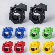 Goreem Par De Abrazaderas para Pesas, Bloqueo De Liberación Rápida, 1 Pulgada De Diámetro, Barras Estándar, Placas De Peso, Clips para Collar, Levantamiento De Pesas, Entrenamiento Físico (Rojo) - Rojo - Ver 4