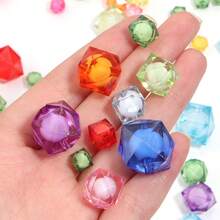 每包20颗/50颗亚克力珠，随机混色混款，时尚可爱糖果色五角星、心形、花朵、蝴蝶形状珠子，适合DIY手链、项链、首饰、手机挂件、钥匙扣、工艺品等。 - 隨機混色 - 查看 10