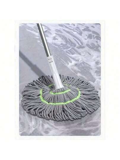 1 esfregão autotorcedor mãos-livres - esfregão giratório multifuncional úmido e seco, adequado para sala de estar, quarto, banheiro, cozinha e superfícies de piso