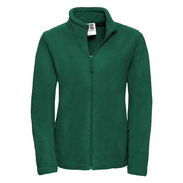 Jerzees Colours Russell Colours Ladies Full Zip Outdoor Fleece Jacket (Bottle Green)