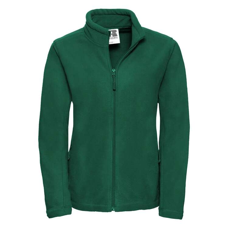 Jerzees Colours Russell Colours Ladies Full Zip Outdoor Fleece Jacket (Bottle Green) - 綠色 - 查看 1