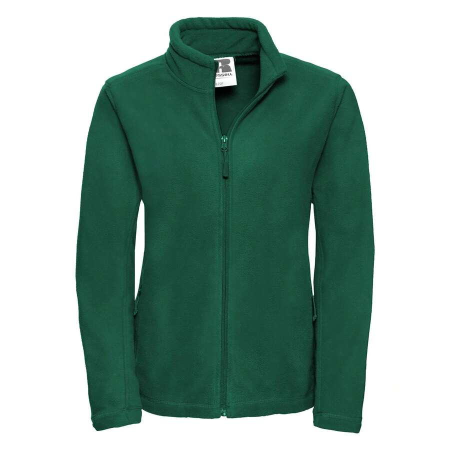 Jerzees Colours Russell Colours Ladies Full Zip Outdoor Fleece Jacket (Bottle Green) - Green - View 1