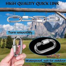 Quick Link, 304 Stainless Steel D Shape Locking Carabiner Keychain Buckle For Hiking Gym Set Of 6 - M3.5 18Pack - View 7