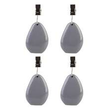 Home Set Of 4 Grey Stone Tablecloth Weights Clips Handicraft Grey Stone Tablecloth Clamps Pack Of 4{"Color_name":"GreyStone"} - 多色6 - 查看 3