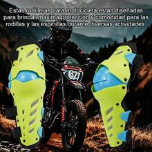 2 Piezas Rodilleras especiales para motociclistas diseñadas para proteger las rodillas y espinillas de lesiones en caso de caídas o impactos, gracias a su carcasa rígida externa de policarbonato y acolchado interno de espuma de alta densidad debido a su articulado diseño permite la flexión natural de la rodilla y sus correas ajustables de  ayudan a un ajuste más  y libre para adaptarse a diferentes tamaños de adultos. Tienen gran absorción de impactos y evitan daños mayores en caso de accidentes. Siempre usa tu equipo de  - AMARILLO FLUORESCENTE - Ver 2