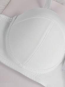 4Pzs Brassiere push up sostén 3/4 con tirantes y almohadilla, Sujetador cómodo y elegante para mujer,Blanco, negro, rojo y beige - 5008 - Ver 8