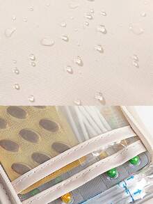 1pc Portable Pill Case, Compact Pill Box, Patterned Pill Organizer Bag, Convenient For Travel, Suitable For Daily/Outdoor/Travel Medication, Health Essential