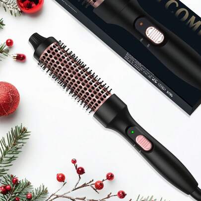 UKLISS Cepillo de rodillo multifuncional para el cabello - Cepillo de aire caliente para alisar y rizar con tecnología de iones negativos | Uso en húmedo y seco, alisador y rizador 2 en 1