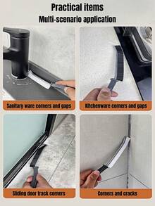 Multi-Functional Crevice Cleaning Brush, Suitable For Cleaning Small Gaps, Bathrooms, Kitchens, Window Cracks, Grooves, Dust, Tiles, Crevices, Hanging Bathroom Crevice Brush, Hard Bristle Brush - Multicolor - View 8