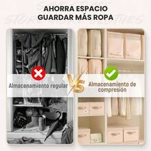 Organizador Autocomprimible Ultracomprimible, Bolso de Mudanza de Servicio Pesado, Bolsas de Movimiento Grandes y Resistentes Con asas Reforzadas para Edredn, Ropa y Mantas Gris, X - Large - Large + azul - Ver 8