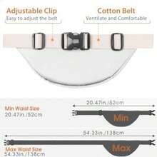 Syican Riñonera Para Mujeres Y Hombres, Riñonera Con 4 Bolsillos Con Cremallera, Regalos Para Disfrutar De Deportes, Viajes, Entrenamiento, Casual, Manos Libres, Bandolera, Se Adapta A Un Ipad De 7,9(Blanco) - Tipo 10 - Ver 5