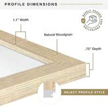 Studio Gallery 18x24 Poster Frame Natural Woodgrain, Vertical & Horizontal Wall Hanging Large Picture Frame For Photos, Posters & Art Prints (1-Pack){"Style":"1-Pack","Color_name":"NaturalWoodgrain","Size_name":"18X24"} - 天然木紋18X24 - 查看 6