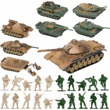 TendenciaPROLOSO - Juego de 8 modelos de tanques de batalla para despegar y 20 pequeños soldados de jugueteCalidad premium - 1 - Ver 7