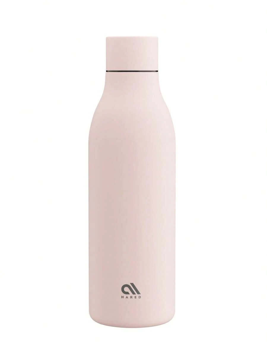 Garrafa esportiva fosca de 17 oz, garrafa de água isolada em formato de cola, retenção de frio de 12 horas, aço inoxidável de parede dupla à prova de vazamentos, perfeita para esportes, academia, viagens e escola - Rosa - Ver 1