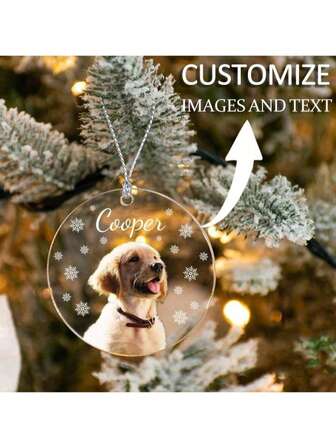 Adornos personalizados para el árbol de Navidad, texto y fotos personalizados, adornos para el espejo retrovisor del automóvil, regalos de Navidad, adornos con forma de estrella de fuegos artificiales y copos de nieve, decoraciones navideñas personalizadas, multifuncionales, ornamentales, exquisitos, elegantes, coloridos, modernos, personalizados, regalos ideales para ella, salón de té, hogar, jardín, oficina, para aniversarios, decoración de otoño