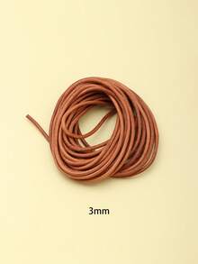 Dây da tròn 3 màu dài 5m, rộng 1.0-3.0mm, làm từ da thật, dùng để làm vòng tay, vòng cổ, phụ kiện thời trang DIY - Nhiều màu - Xem 9