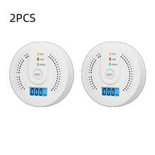 1 个独立 CO 报警传感器，一氧化碳探测器，具有高灵敏度警报、电池供电、快速响应传感器、数字 LED 显示屏、易于安装 - 白色 - 查看 7