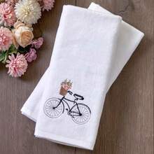Flower Basket Bike Hand Towel Set
