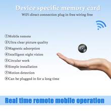 Only 0.9 Inch Hidden Camera With Audio/Video Mini Small Spy Cameras For Home Indoor Use Cam Night Vision And Motion Detection Baby Monitor Wireless Outdoor Nanny Espias Ocultas WiFi Security Secret Cam De Se Guridad Para Casa Inalambricas Doorbell Home Body For Dog Indoor System Detector Surveillance Tiny Pen House Micro Without 4k Cams Cell Phone App And Sound No Monthly Fee Gadgets Clock Bug Finder Pinhole Travel Cat Apartment Equipment Bullet Finder Smart Inside Room Bedroom Spying - màu đen - Xem 2