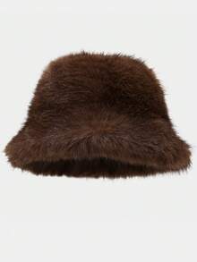 2025 Winter Faux Fur Fuzzy Warm Bucket Hat For Men Women Furry Bucket Hat - Multicolor - View 13