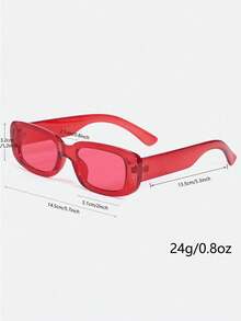1pc Men's Plastic Rectangular Small Frame Retro Classic Minimalist Casual Daily Versatile Cool Outdoor Travel Decorative Fashion Fashion Glasses, Suitable For Runway