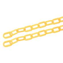 LOYALHEARTDY 200ft Plastic Barrier Chain Yellow Plastic Chain Links Weatherproof Safety Link Crowd Control Barriers Garden Fence Decoration - Yellow - View 11