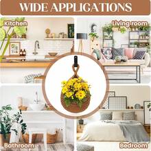 Handgeflochtener Aufbewahrungskorb, hängender Organizer-Korb für Nachttisch, Tischplatte, Wanddekoration, zum Aufbewahren von Sonnenbrillen, Kosmetika, Schreibwaren, Schlüsseln, Pflanzen usw.