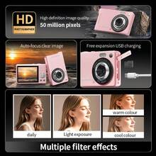 Mini Digitalkamera für Gebrauch und Spaß für junge Fotografen, Punkt-und-Schieß-Digitalkameras mit FHD 4K, 700mAh Akkukapazität