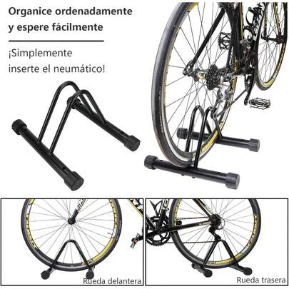 KUEIY Parrilla para Bicicleta, Soporte para Bicicleta Piso, portabicicletas de Carretera, Adecuado para Interiores y Exteriores, estacionamiento en Garaje